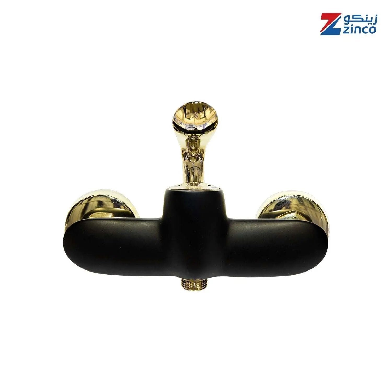 زينكو خلاط شطاف جداري - أسود مع زخرفة ذهبي - Zinco