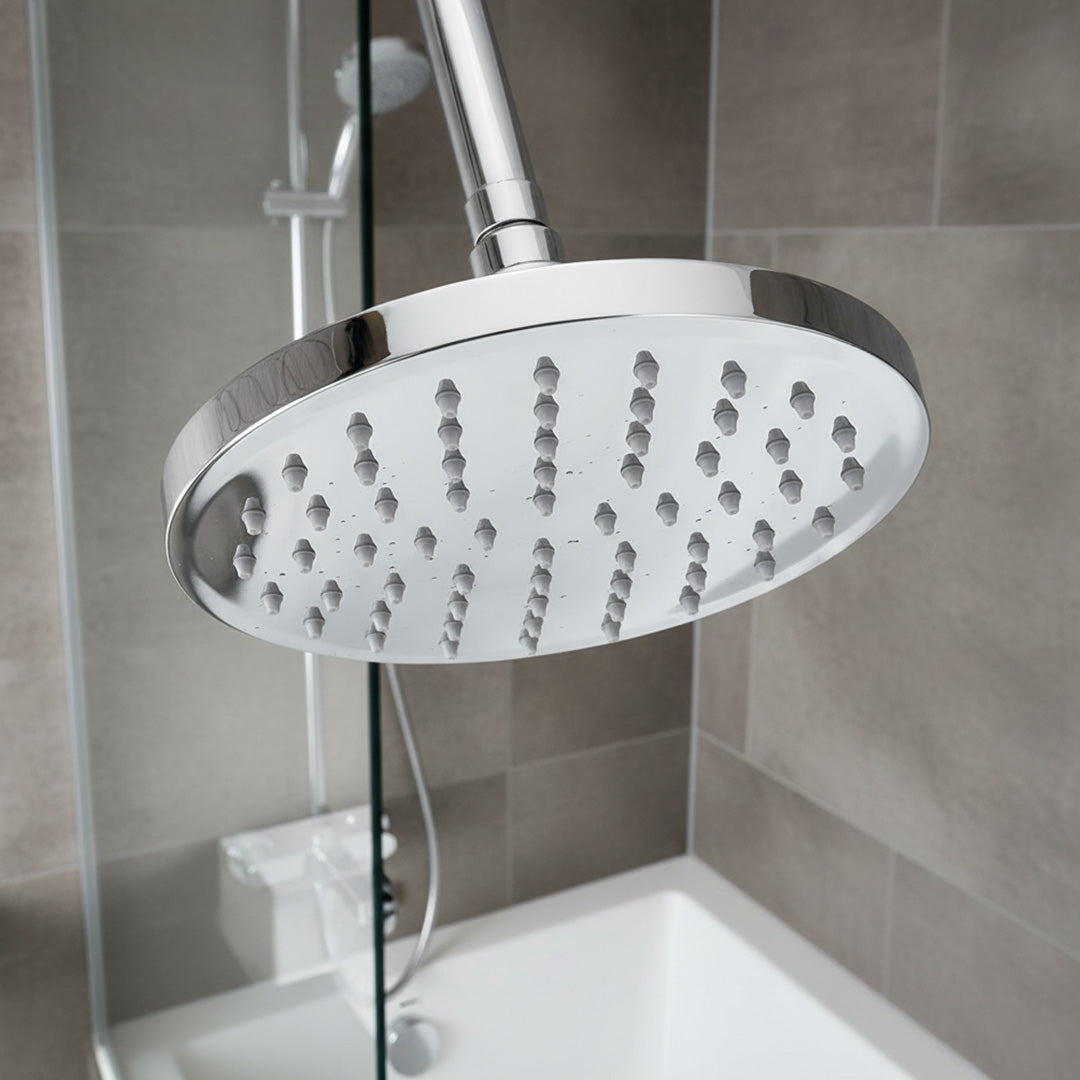 رأس دش مطري FLAGON دائري كروم - استيل 304 مقاس 30 سم