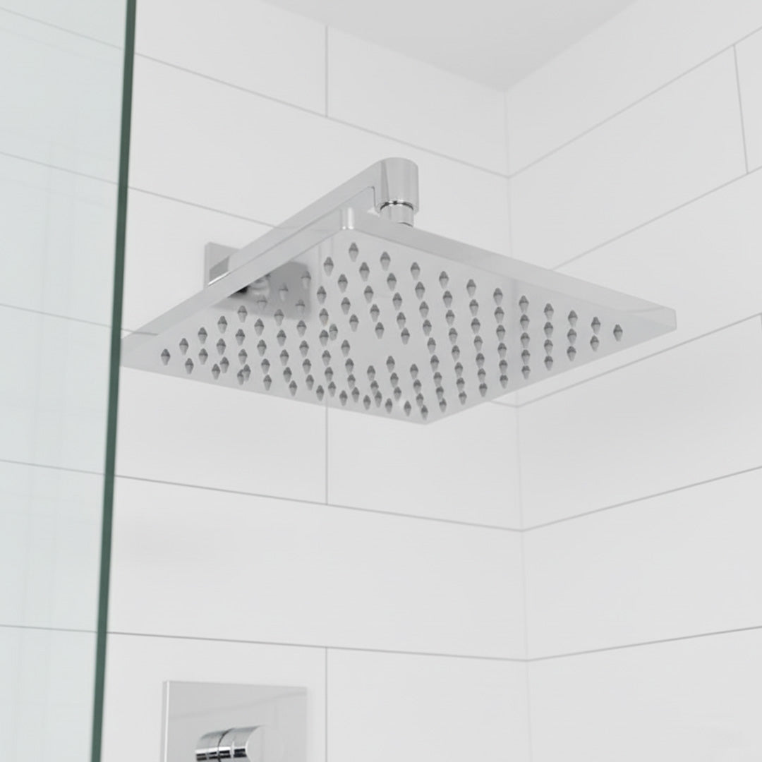 رأس دش مطري FLAGON مربع كروم - استيل 304 مقاس 30 سم