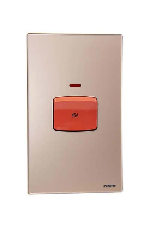 مفتاح مكيف ذهبي جلاس ZINCO A45 14*7 - Zinco