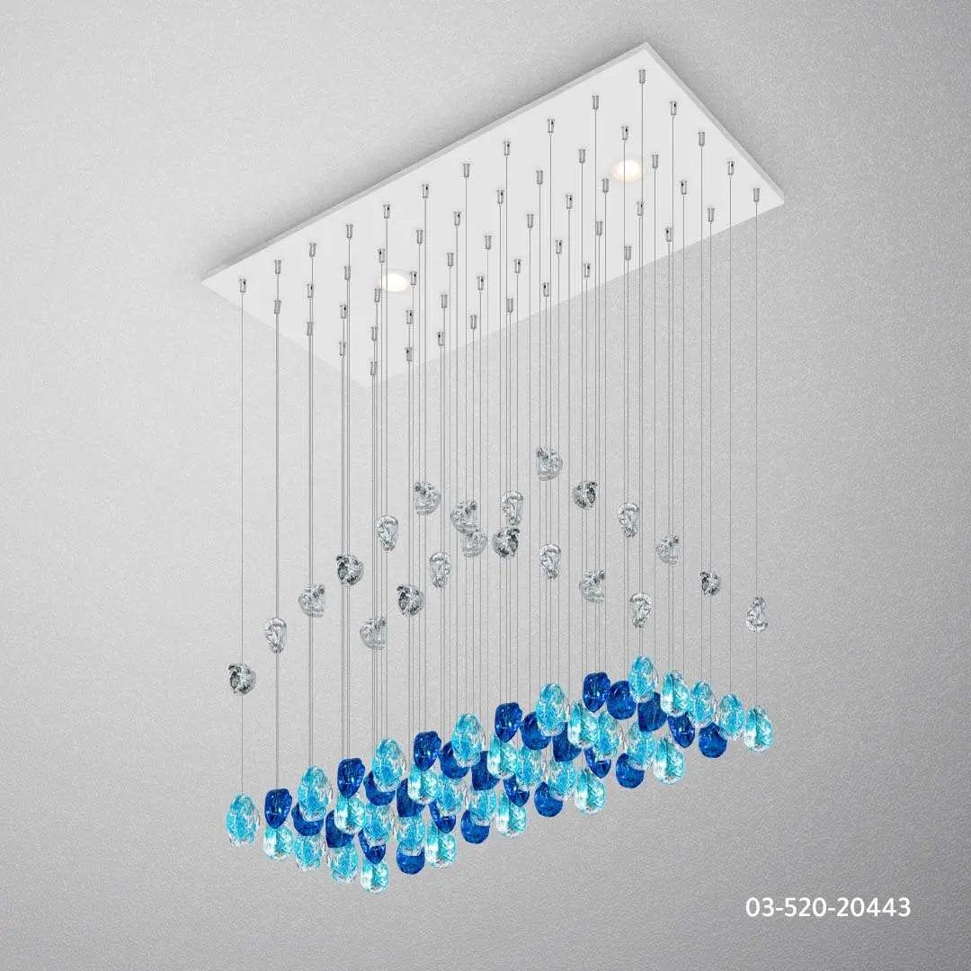 قطعة حجرية زجاجية ديكورية للثريا المعلقة من زينكو - رصاصي - Zinco