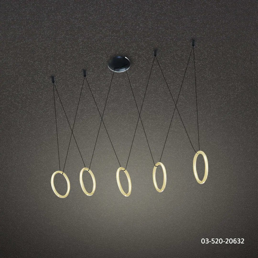 ثريا معلقة علي السقف - 90 سم - ذهبي - Zinco