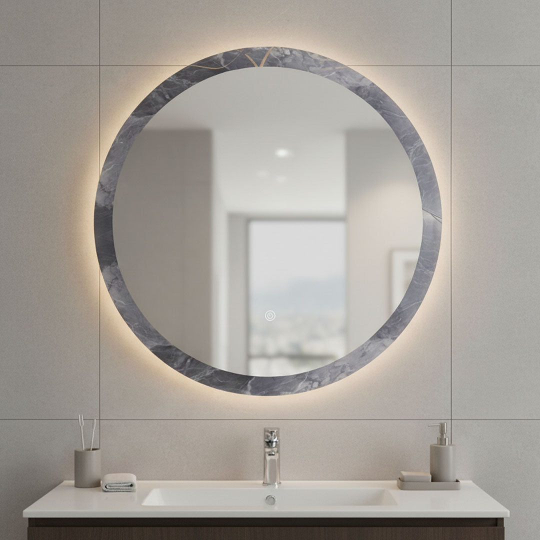 مرآة حمام BOQATI مع إضاءة LED موديل B006 - 60 سم