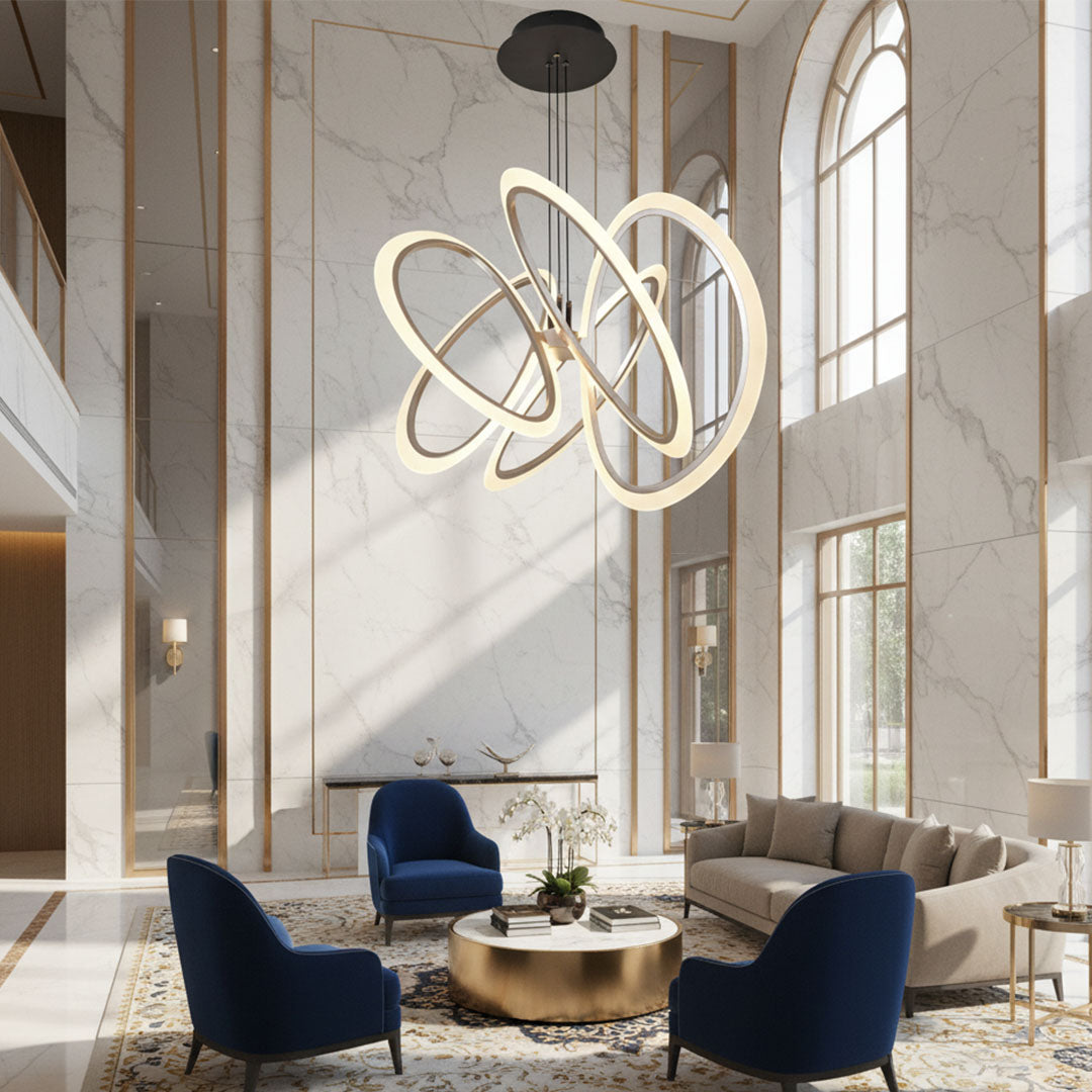 ثريا علاقي LED BOQATI فاخرة موديل BQ-QC2405-5D - 118 وات