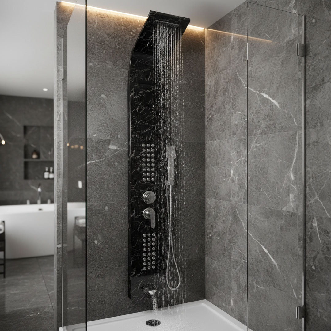 دش مخفي BOQATI أسود مرخم موديل SK-8019