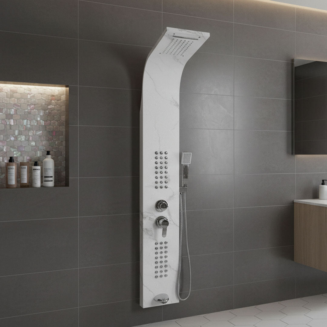 دش مخفي BOQATI أبيض مرخم موديل SK-8019