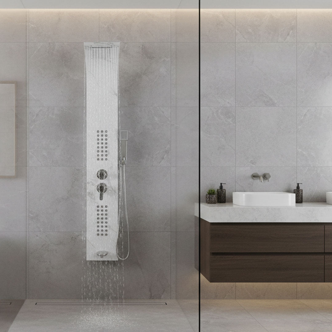 دش مخفي BOQATI أبيض مرخم موديل SK-8019