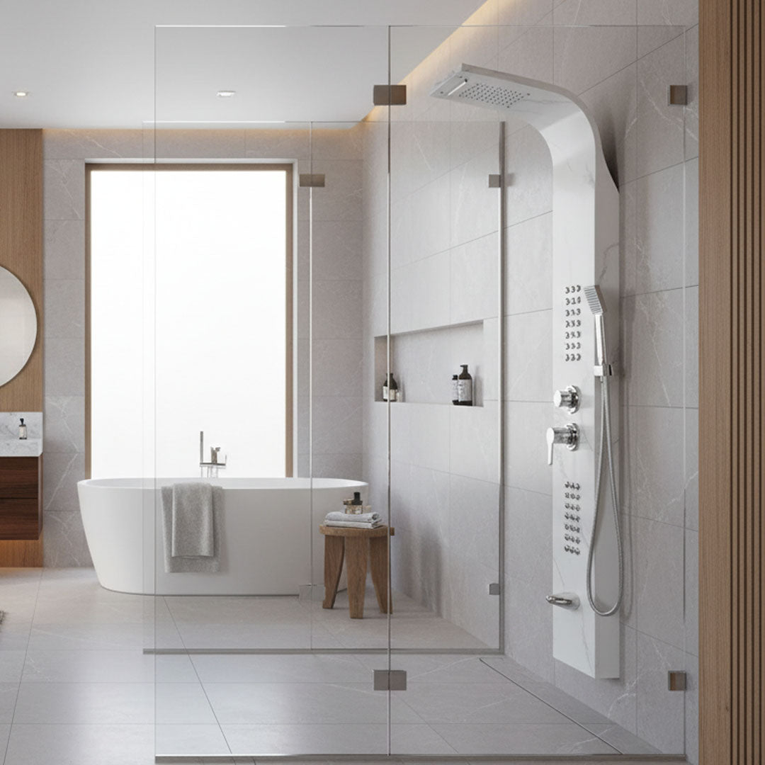 دش مخفي BOQATI أبيض مرخم موديل SK-8019