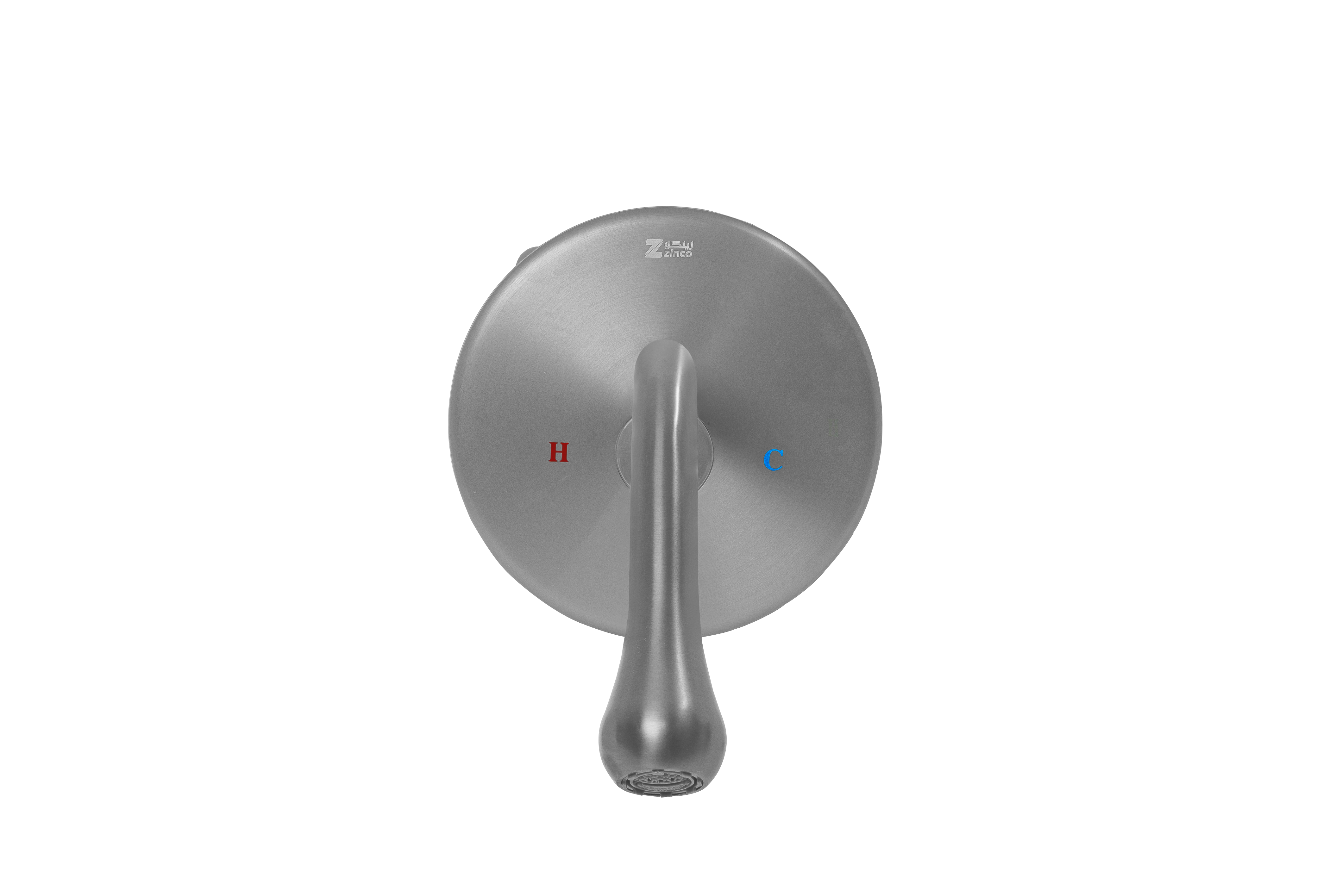 Concealed washbasin mixer, gray, zinc, model M. 118801GM