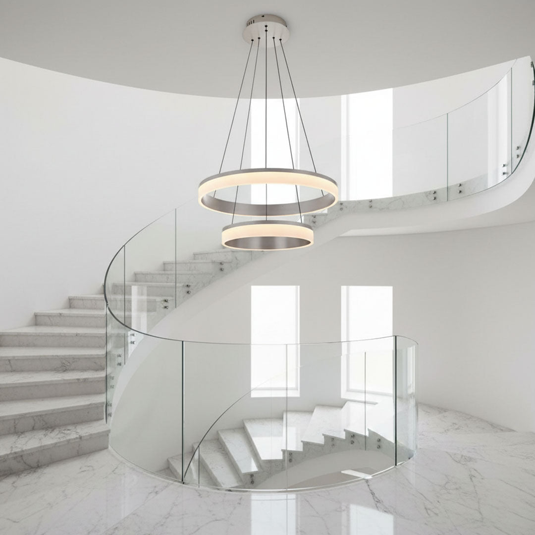 ثريا علاقي LED 65وات BOQATI MQL1575 حلقتين 80+60سم