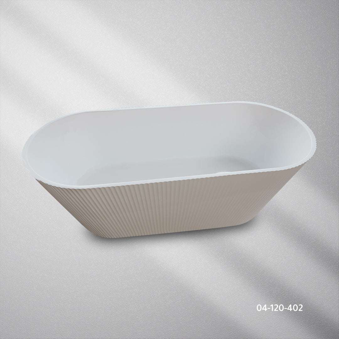 بانيو ديكور دائري أبيض FLAGON D-9003T - 150×70 سم