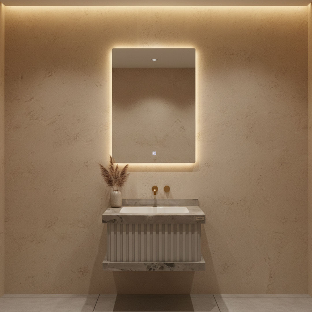 مغسلة بورسلان فلاقون 60 سم - حوض حمام فاخر أبيض موديل SR-1728