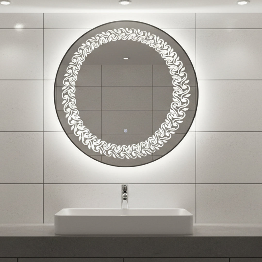 مرايا ليد مضيئة فلاقون F001 مقاس 80 سم - إضاءة LED عصرية للحمامات