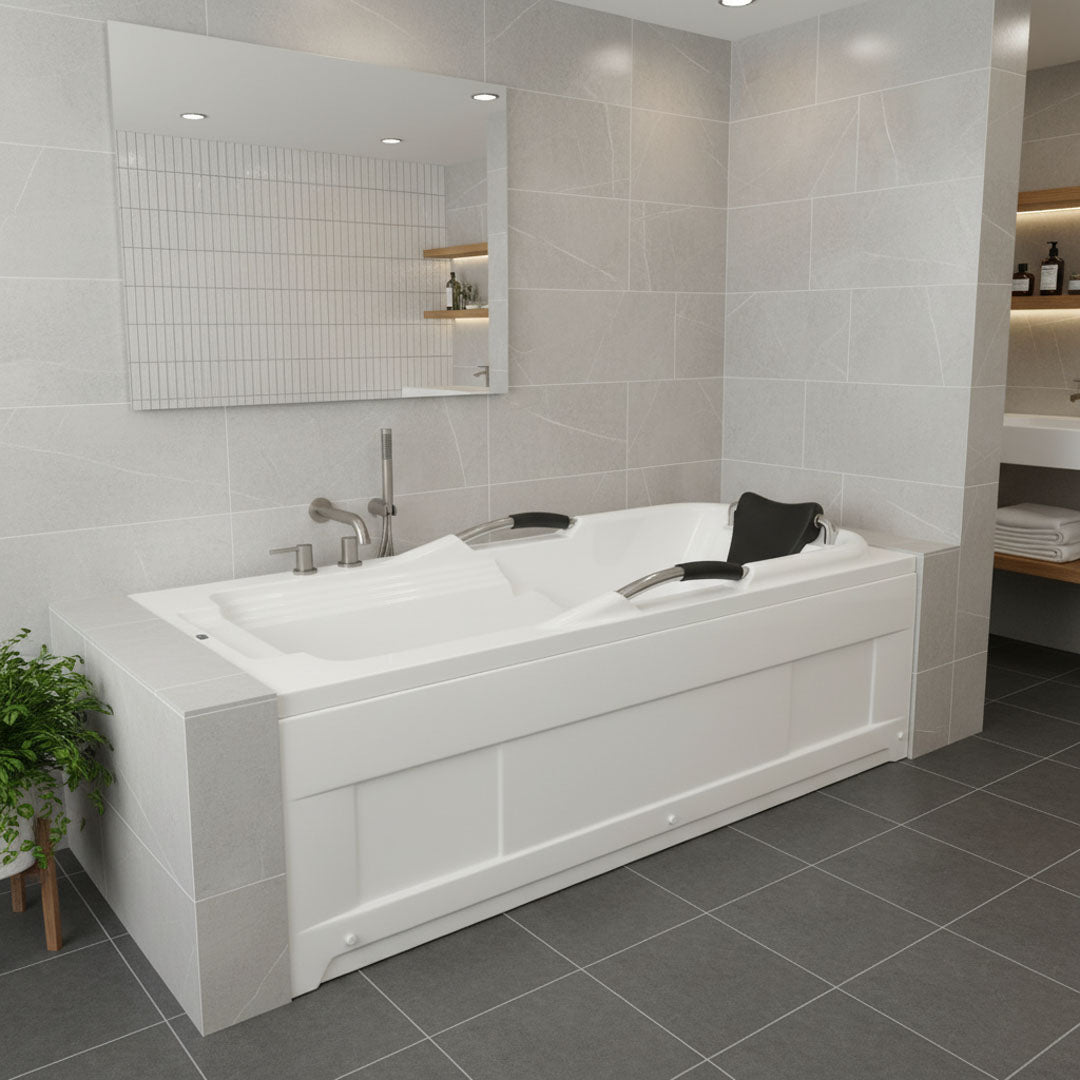 بانيو أكريليك فوق البلاط FLAGON موديل ODS-1045B - 170×75 سم