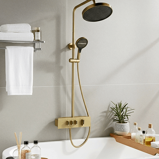 خلاط دش مسطرة ذهبي فاخر FLAGON 1001BG/GD