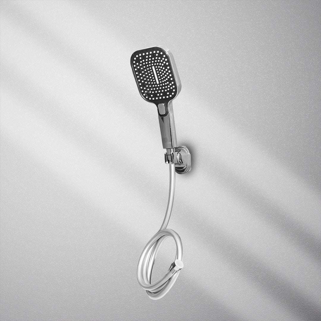 سماعة دش كروم مع خرطوم FLAGON 8170 - رأس دش يدوي