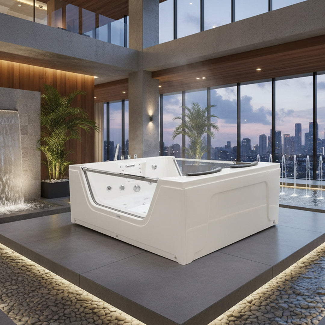 جاكوزي ابيض مستطيل FLAGON/8742/1350*1800