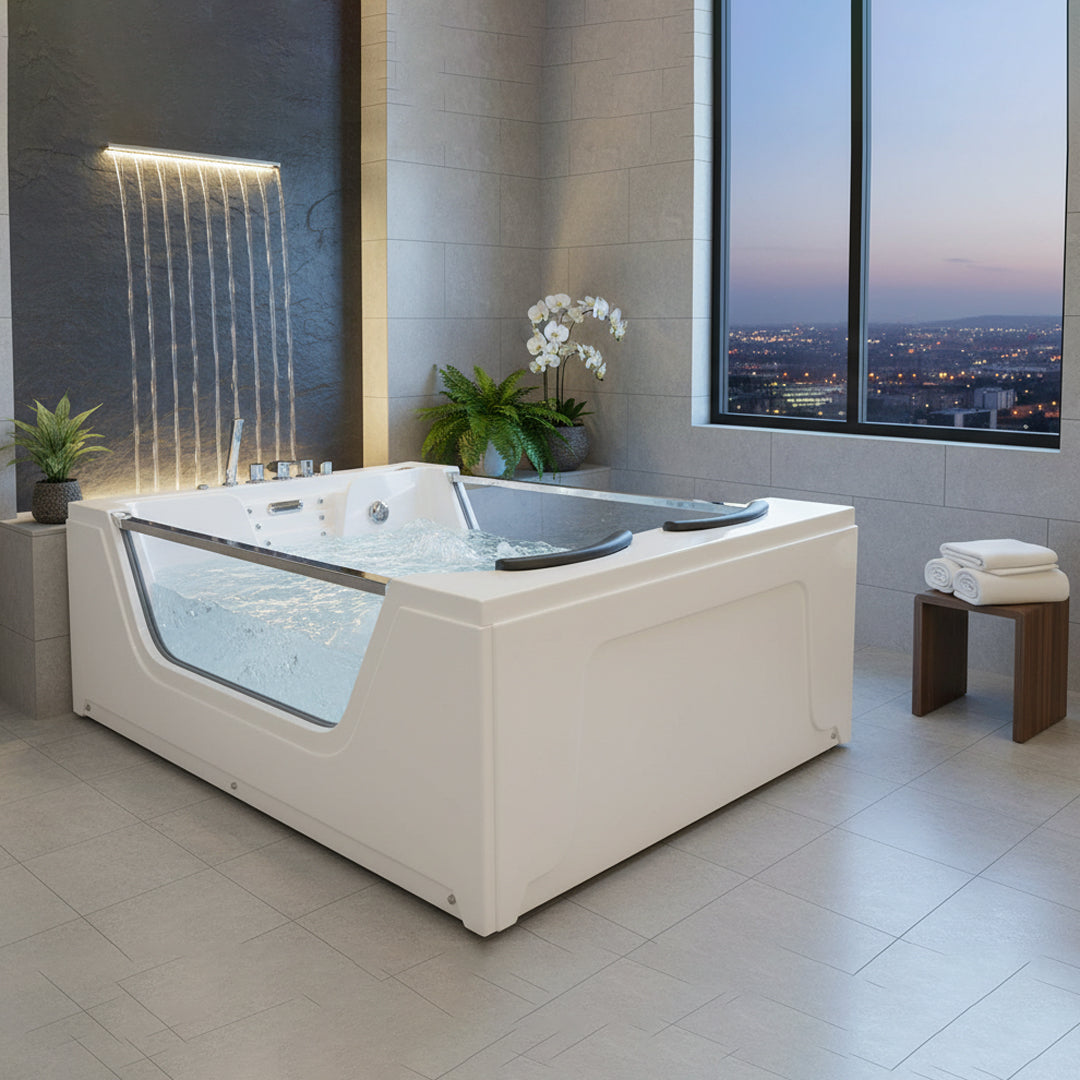 جاكوزي ابيض مستطيل FLAGON/8742/1350*1800