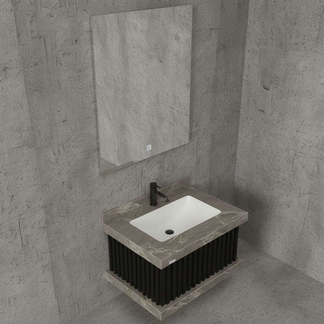 مغسلة بورسلان فلاقون 60 سم - حوض حمام فاخر أبيض موديل SR-1724