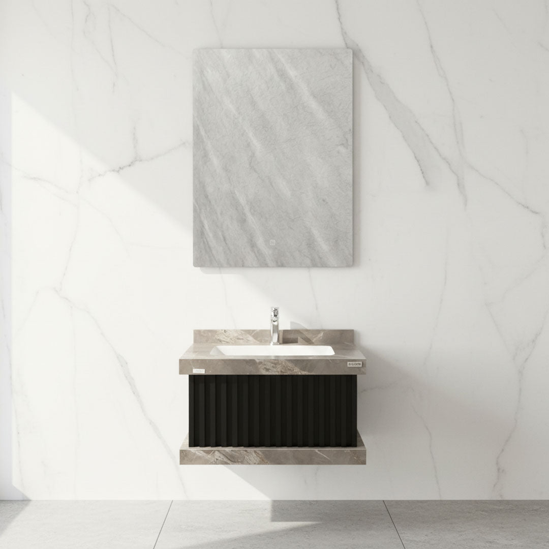 مغسلة بورسلان فلاقون 60 سم - حوض حمام فاخر أبيض موديل SR-1724