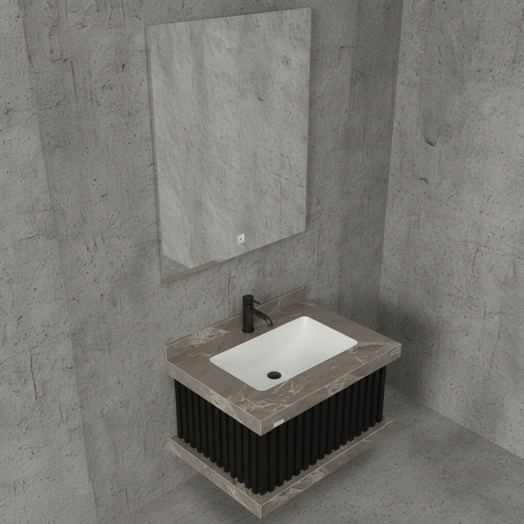 مغسلة بورسلان فلاقون 60 سم - حوض حمام فاخر أبيض موديل SR-1724