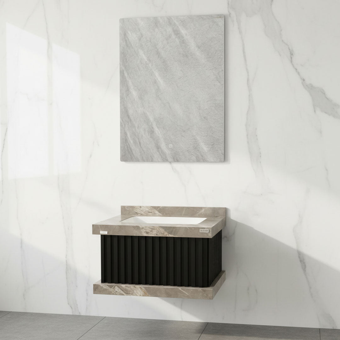 مغسلة بورسلان فلاقون 60 سم - حوض حمام فاخر أبيض موديل SR-1724