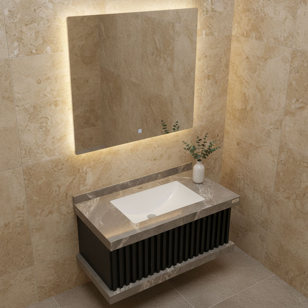 مغسلة بورسلان 80 سم فاخرة - FLAGON SR-1724