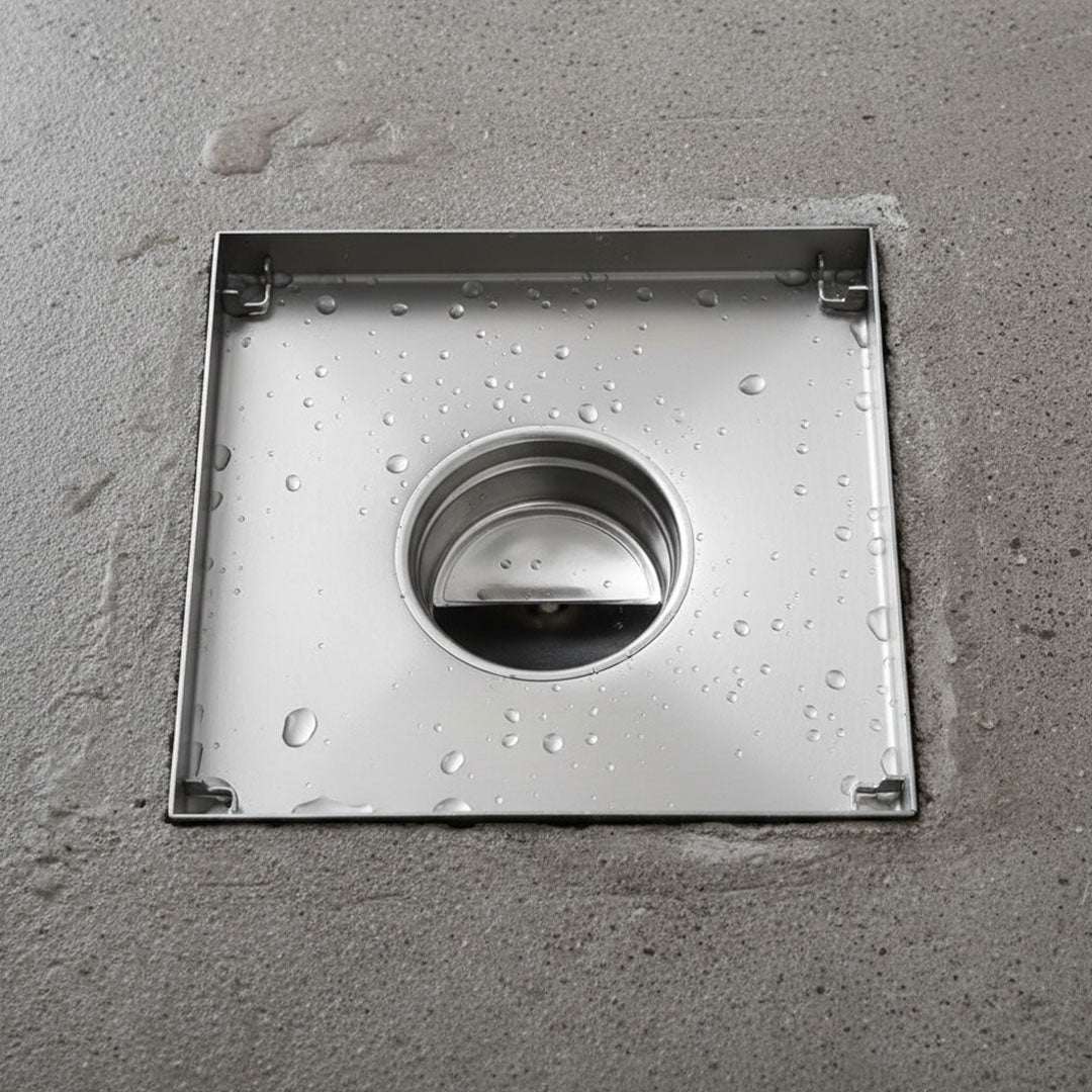 صفاية شاور بلاط استيل كروم مطفي Flagon/Zinco XBA159C-15 - 15×15 سم