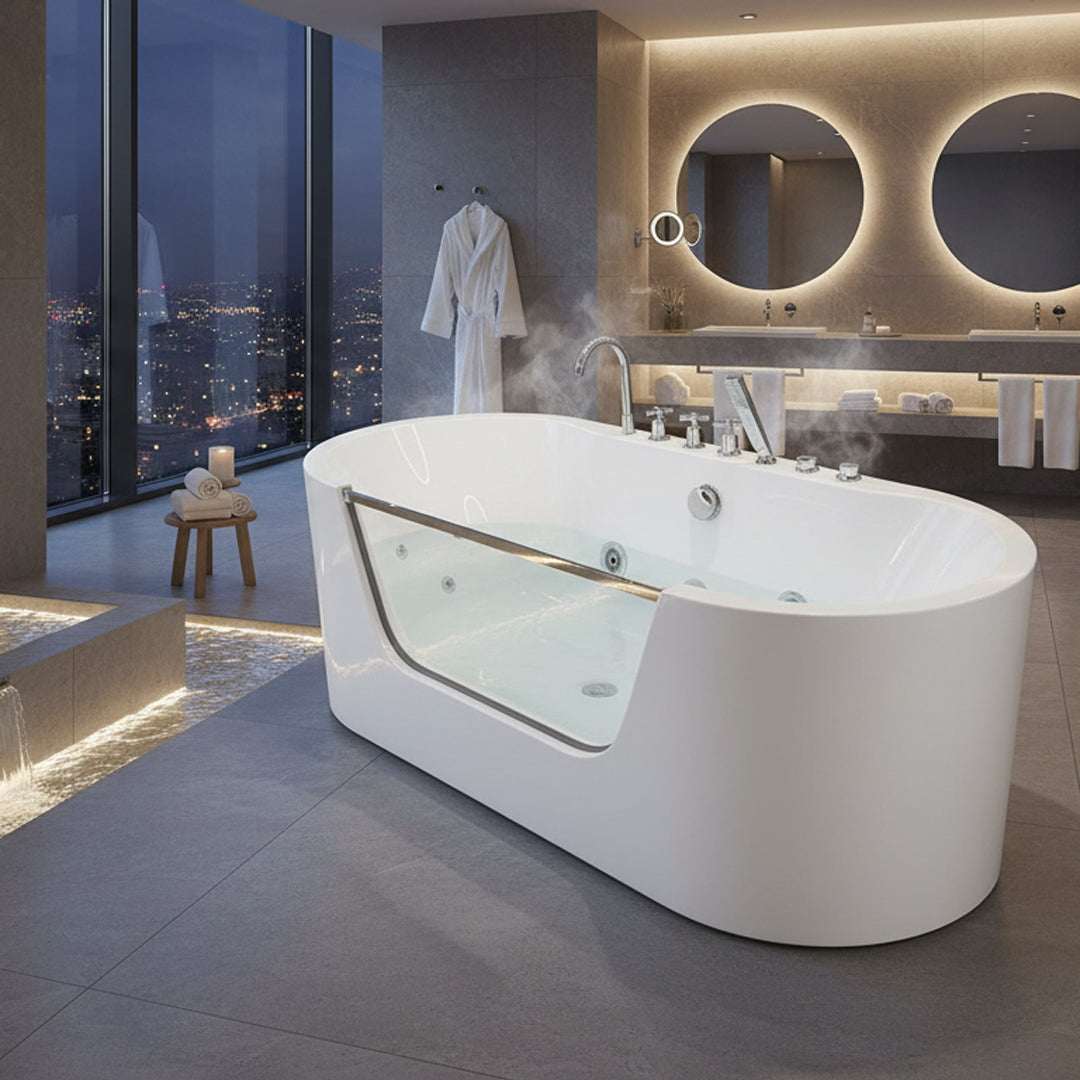 جاكوزى ابيض  FLAGON/ZS-8665/750*1650*680