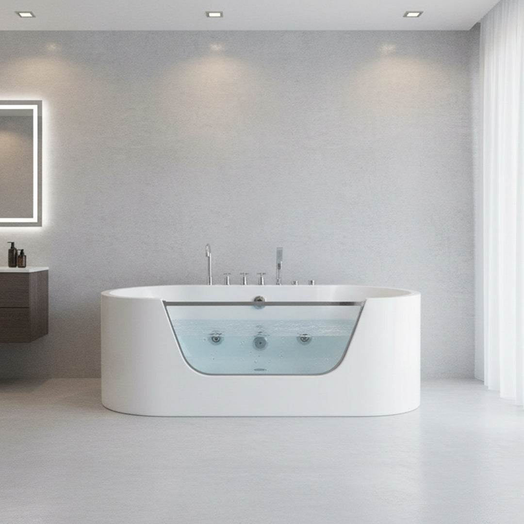 جاكوزى ابيض  FLAGON/ZS-8665/750*1650*680