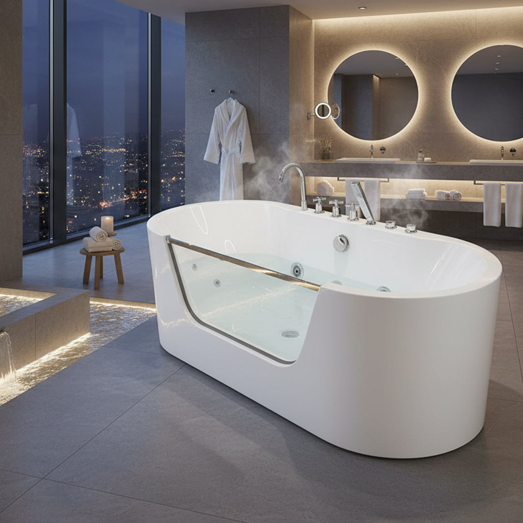 جاكوزى ابيض  FLAGON/ZS-8665/750*1650*680