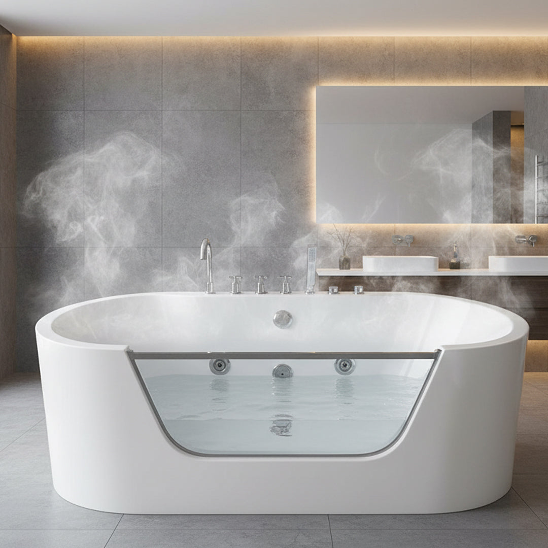 جاكوزى ابيض  FLAGON/ZS-8665/750*1650*680