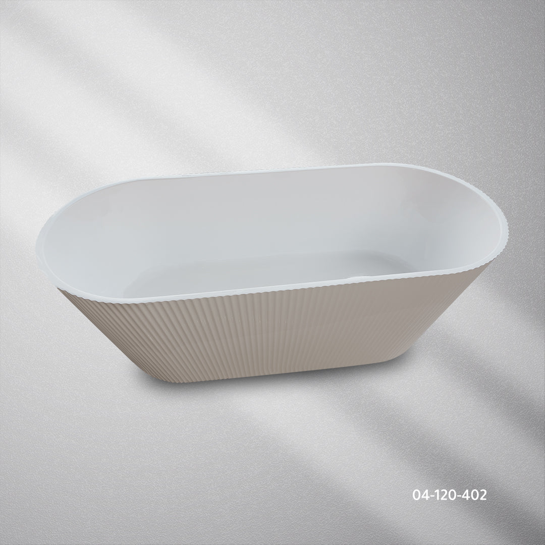 بانيو ديكور دائري أبيض FLAGON D-9003T - 150×70 سم