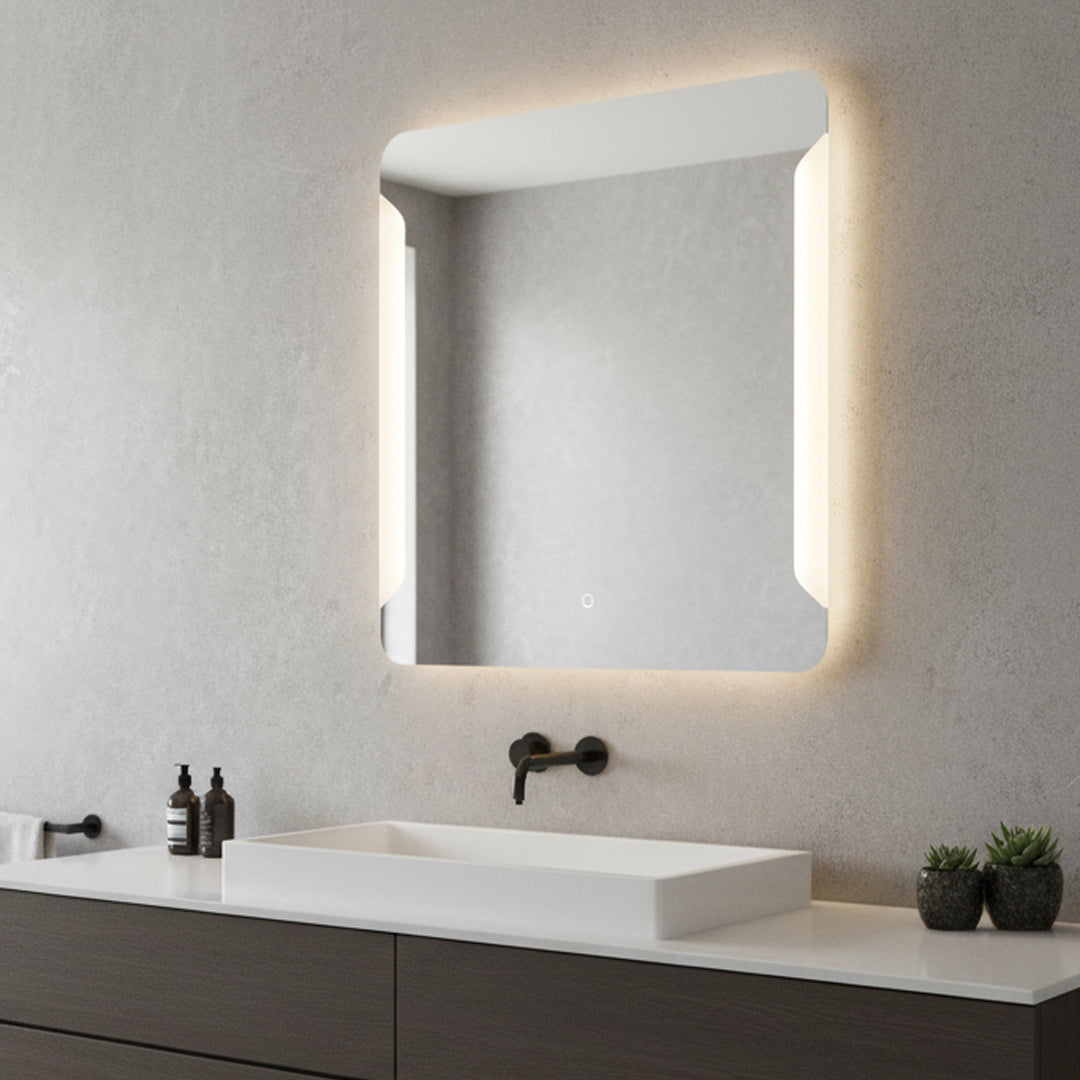 مرايا ليد مضيئة فلاقون 60×80 سم - إضاءة LED عصرية للحمامات