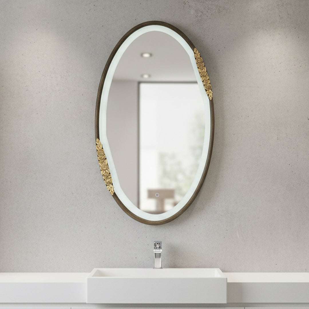 مرايا ليد فاخرة فلاقون 60×100 سم - تحفة فنية بإضاءة LED للحمامات الراقية