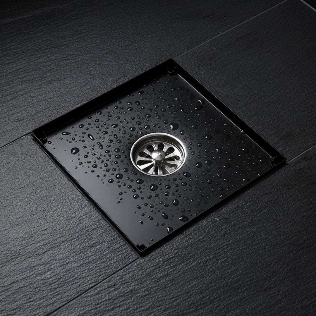 صفاية شاور بلاط استيل أسود مطفي Flagon XB-A159C - 20×20 سم