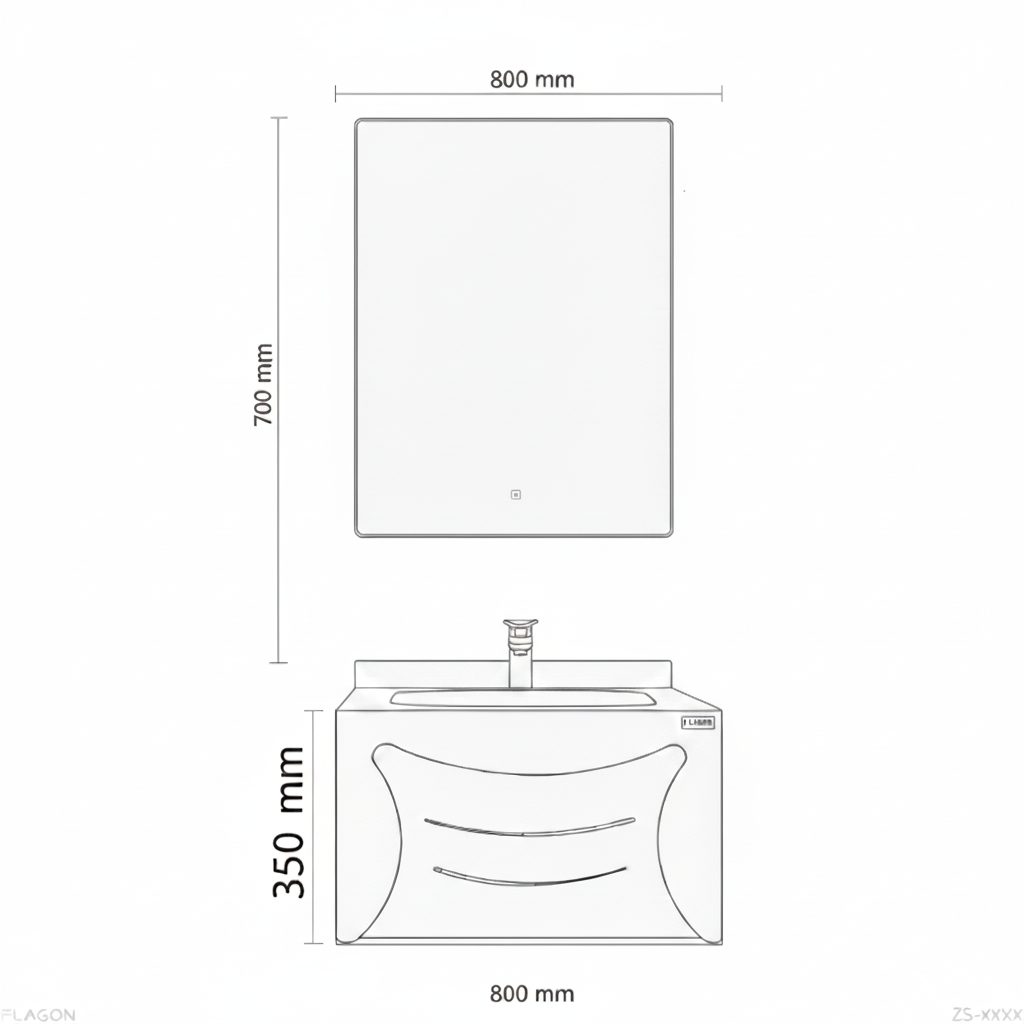 مغسلة بورسلان FLAGON/FL38/60CM