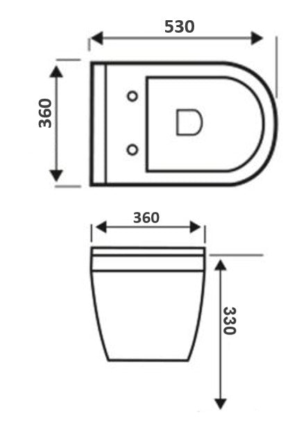 كرسي حمام جداري أبيض BOQATI TC-7025 - تصميم عصري فاخر