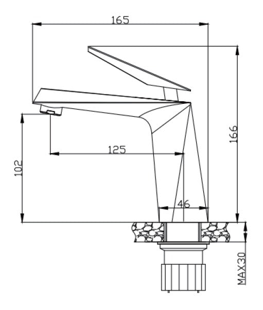 خلاط مغسلة ذهبي  FLAGON