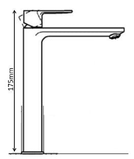 خلاط مغسلة طويل ذهبي فلاقون AF16601/GD