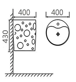 Modern white wall-mounted washbasin, Flagon