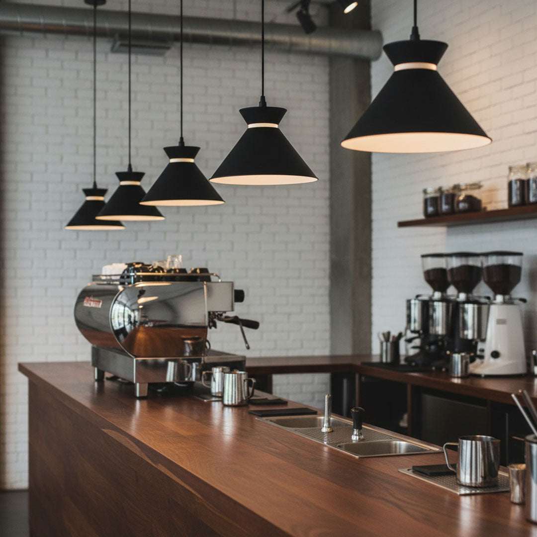 ثريا ليد معلقة مفردة زينسا 12 وات - إضاءة عصرية سوداء JY203