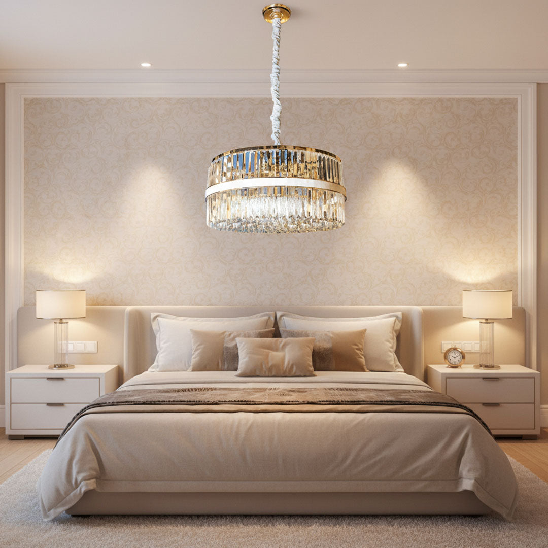 ثريا كرستال LED ZINSA/JJ9666 - 60 سم - 12 لمبة E14