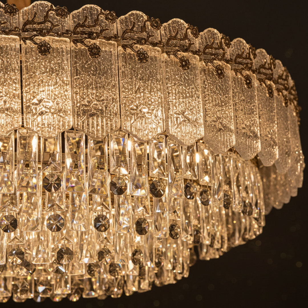 ثريا كريستال ZINSA فاخرة موديل JRMJ9011 - 18 لمبة E14 قطر 80سم