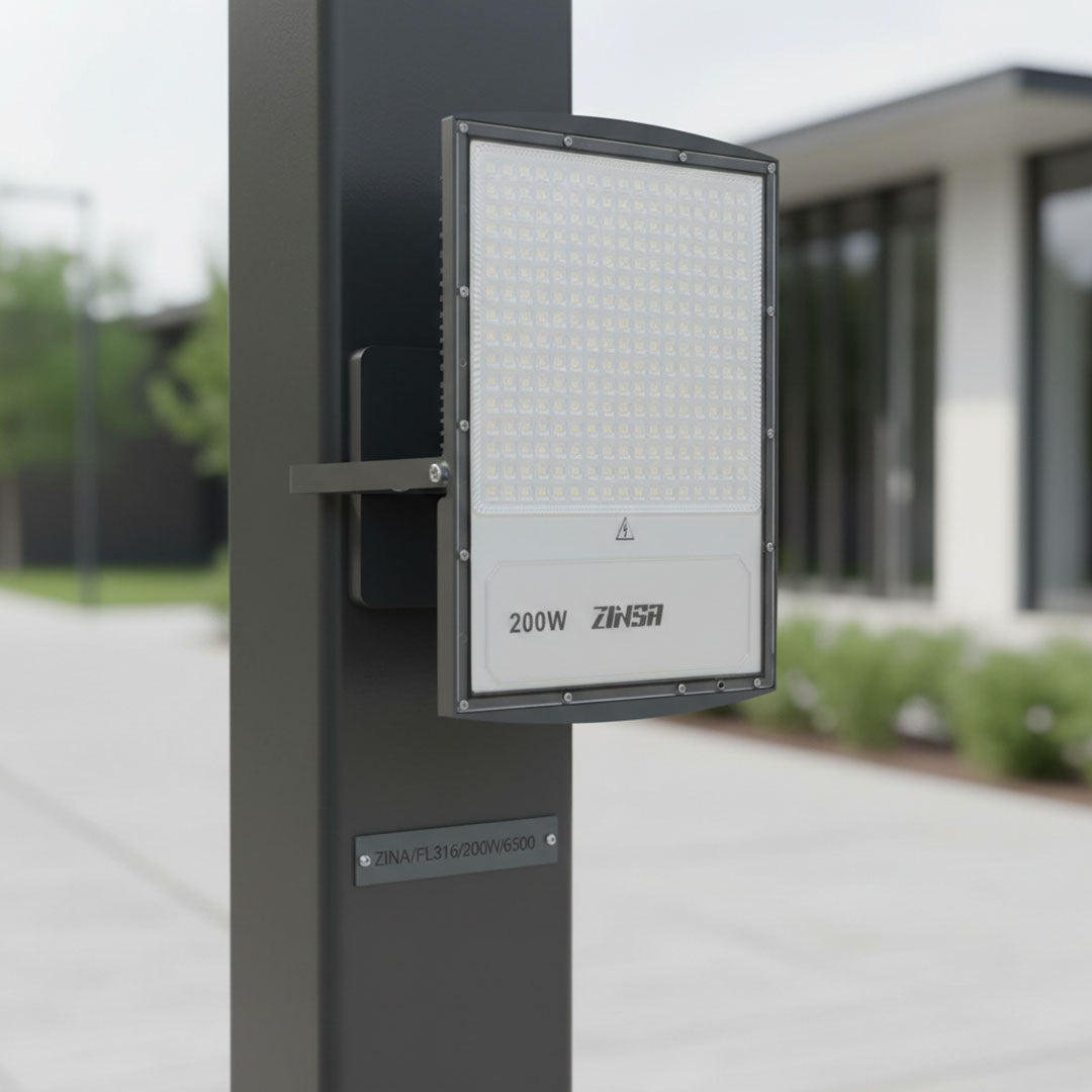 كشاف خارجي متحرك ابيض كهربائي ZINSA/FL316/200W/6500K