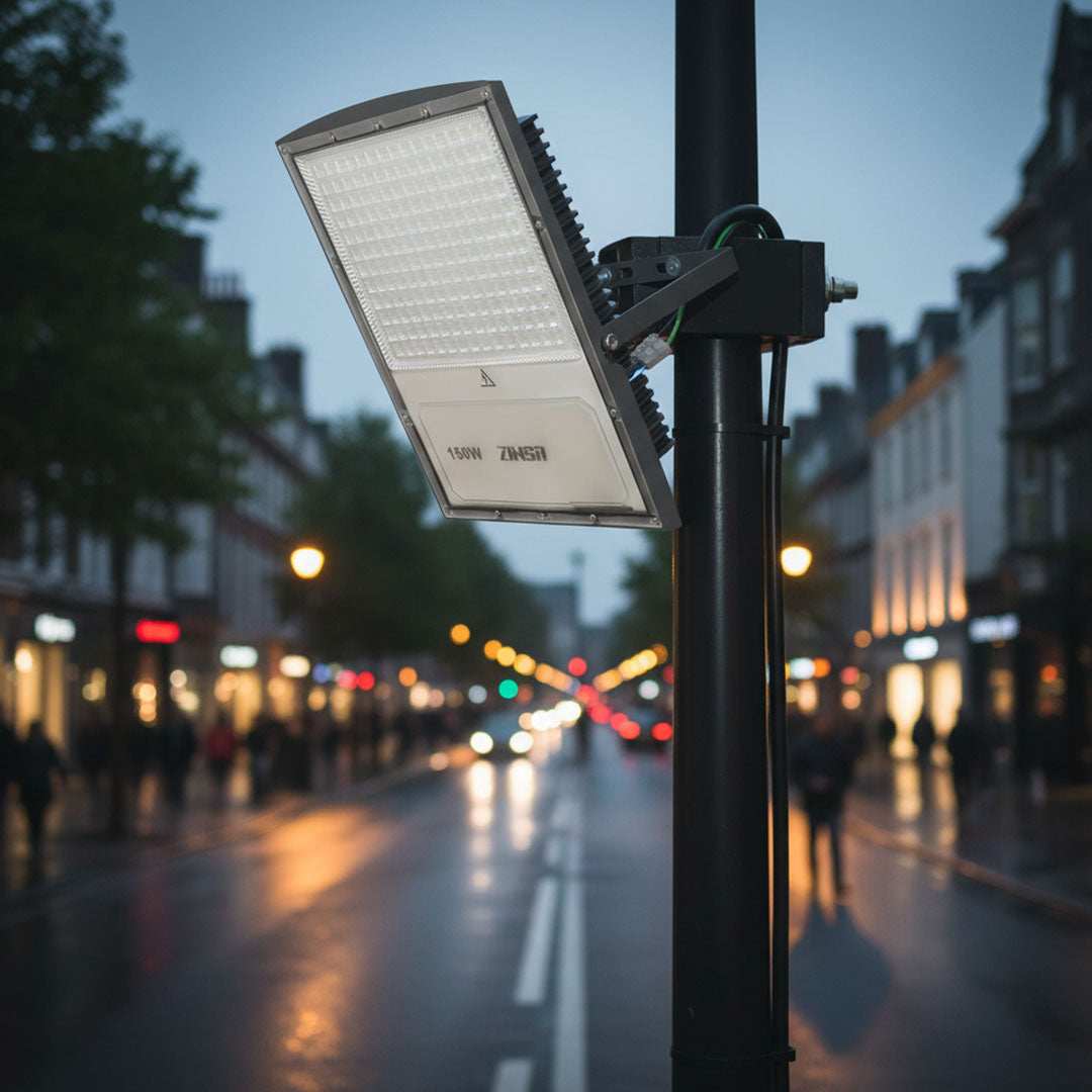 كشاف خارجي متحرك كهربائي ابيض ZINSA/FL316/150W/6500K